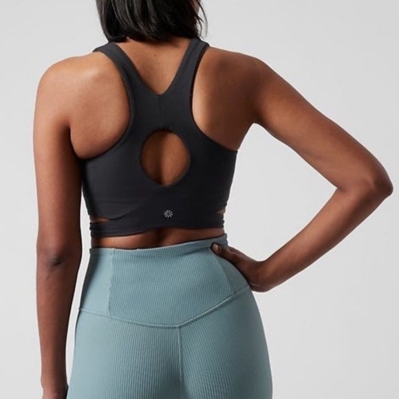 NWT Athleta Cut Out Crop Bra - Picture 2 of 4